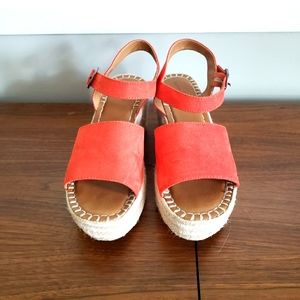 Pink Target Platform Sandals